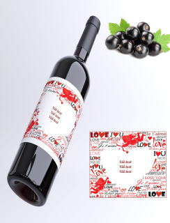LOVE - Váš text - ríbezľové víno