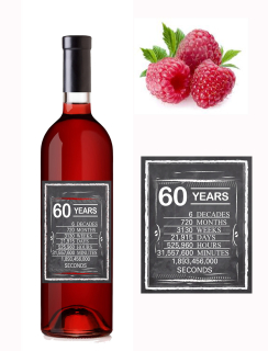 Narodeniny 60 - malinové víno
