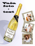 Foto zlaté šumivé - vlastná foto a text - vintage