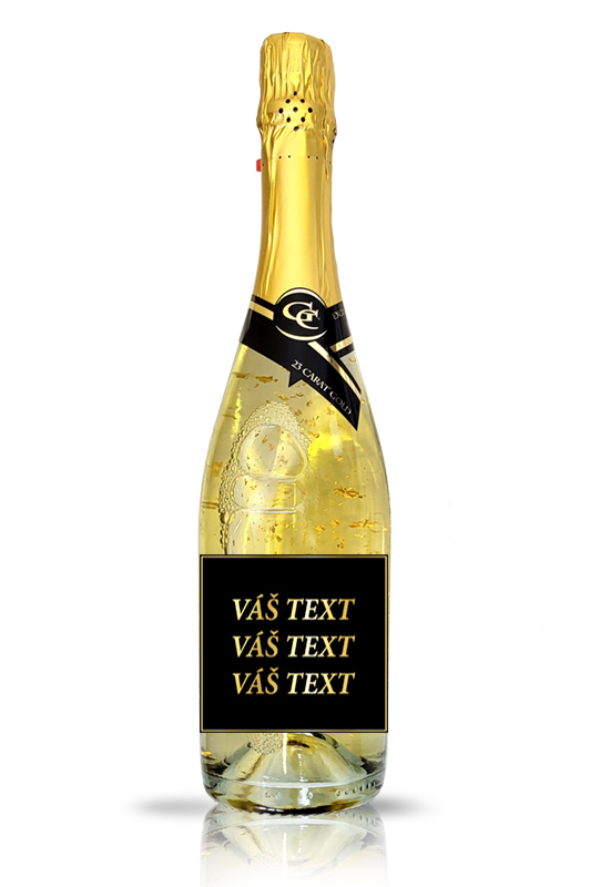  Gold Cuvee šumivé so zlatom Vaše logo text zlata metalická