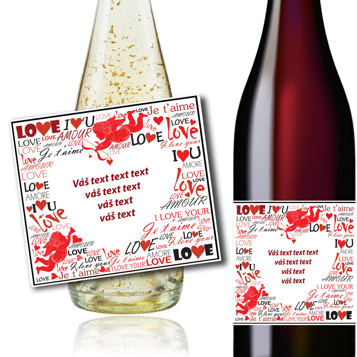 Love - Váš text - darčekové víno