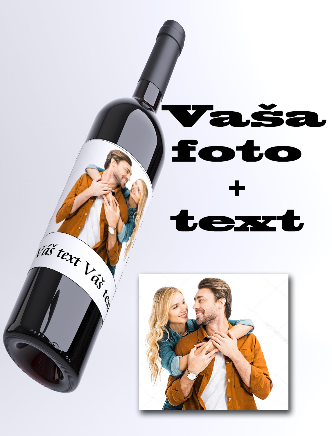 Ríbezľové víno -Foto víno vlastný text a obrázok 0,75L (Farebná fotografia)