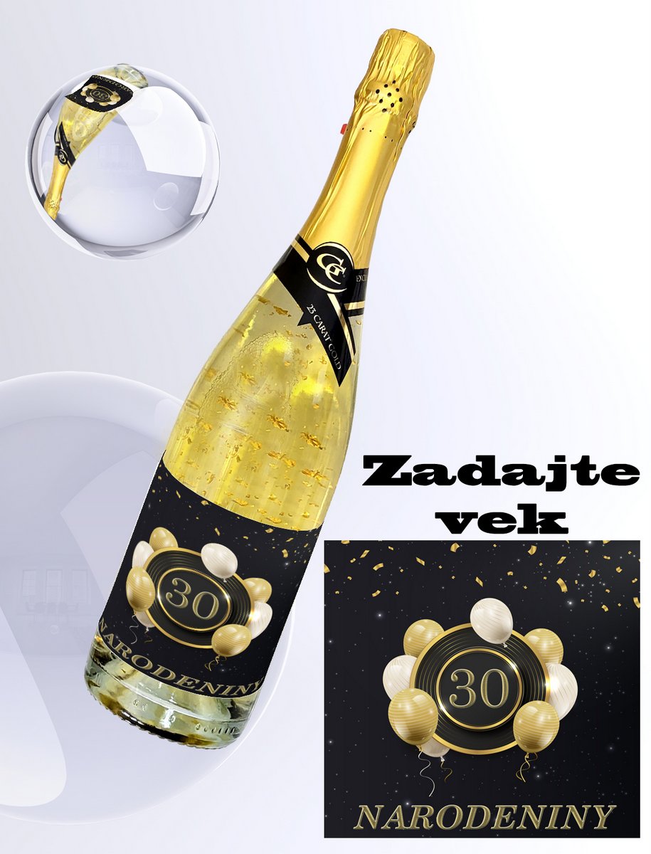 Gold Cuvee šumivé so zlatom - zadajte vek