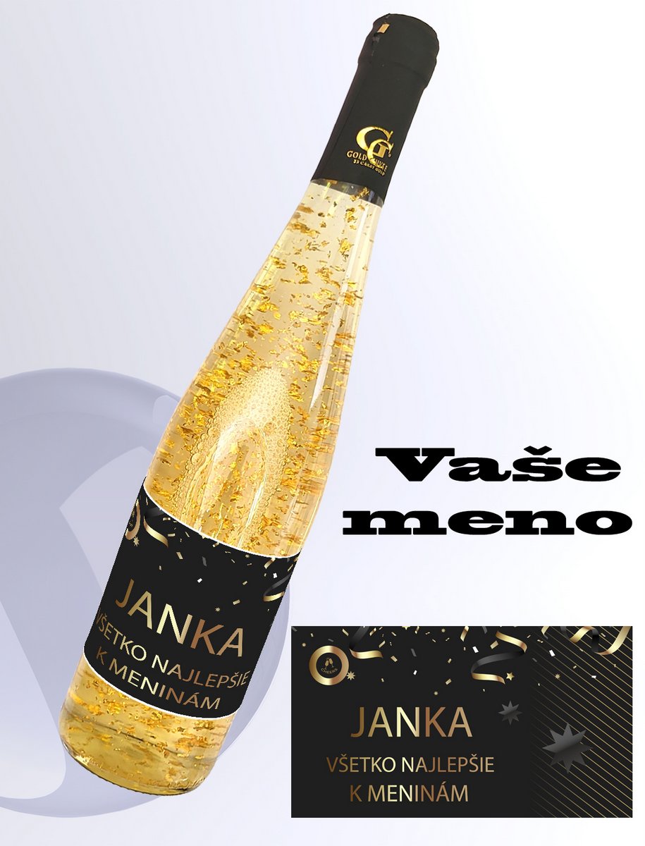 Gold Cuvee biele so zlatom - meniny