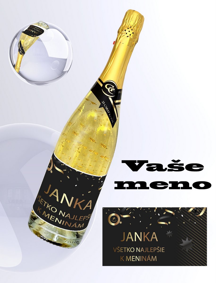 Gold Cuvee šumivé so zlatom - meniny