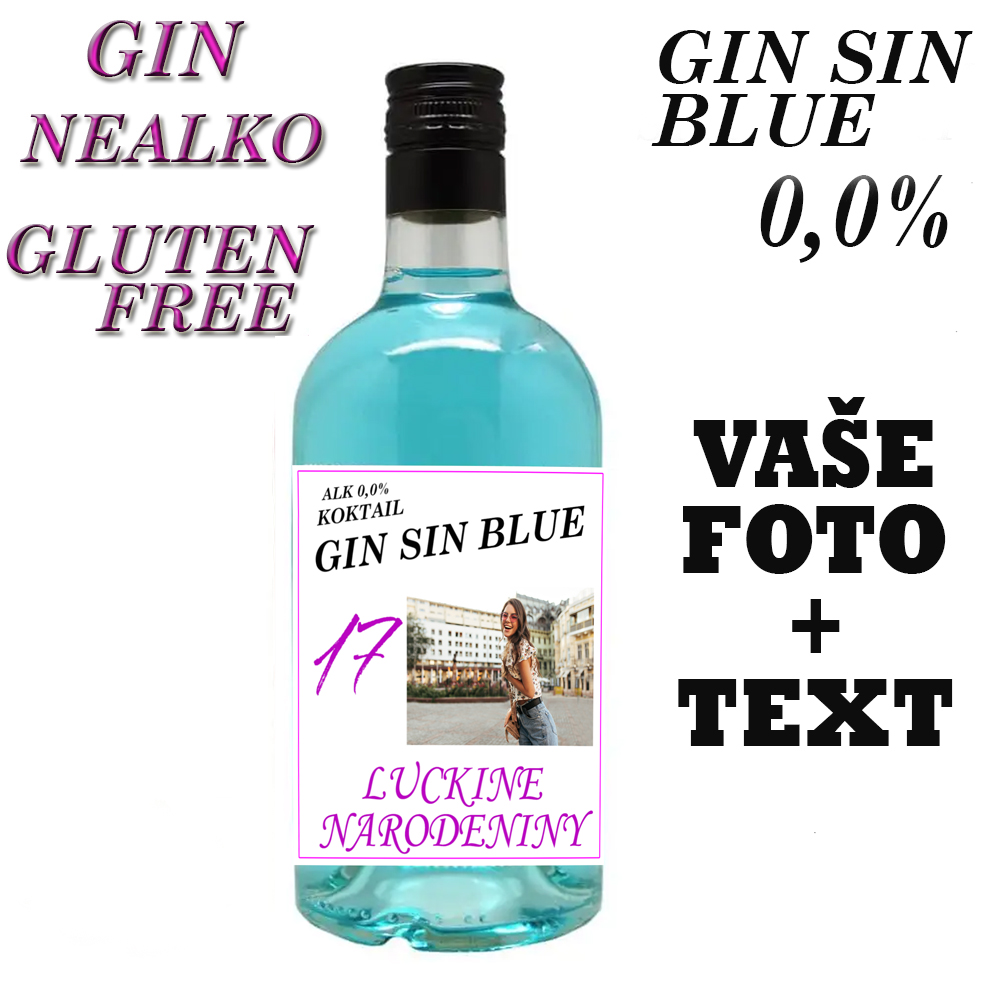 Nealko GINSIN BLUE premium - Vaše foto + text - GINSIN