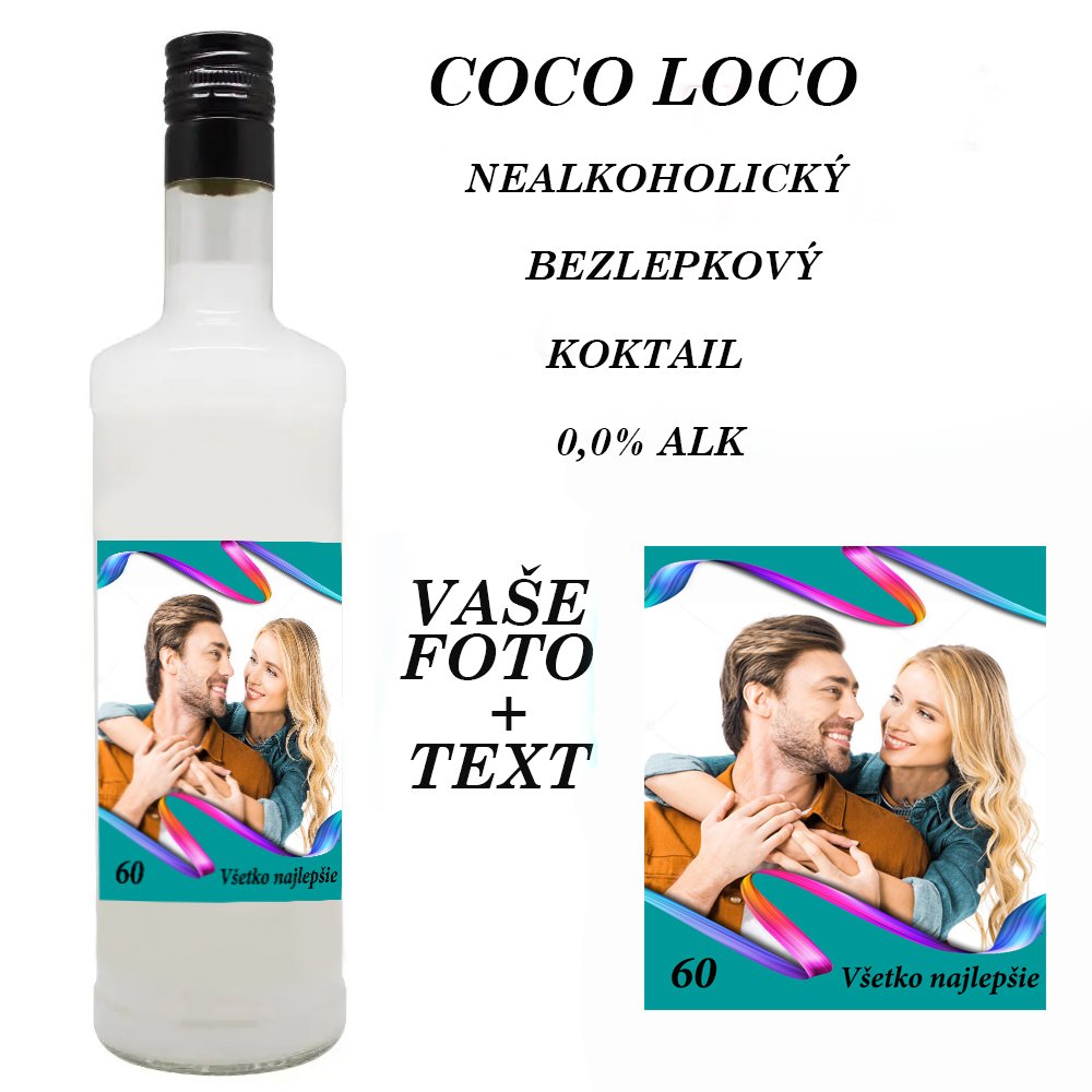 Nealko COCO LOCO - Vaše foto + text - farebná vlnka