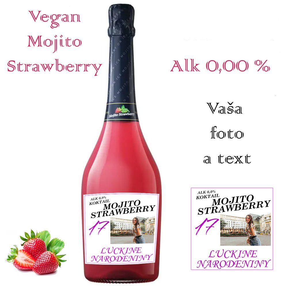 Mojito Strawberry - Vaša foto + text - NEALKO
