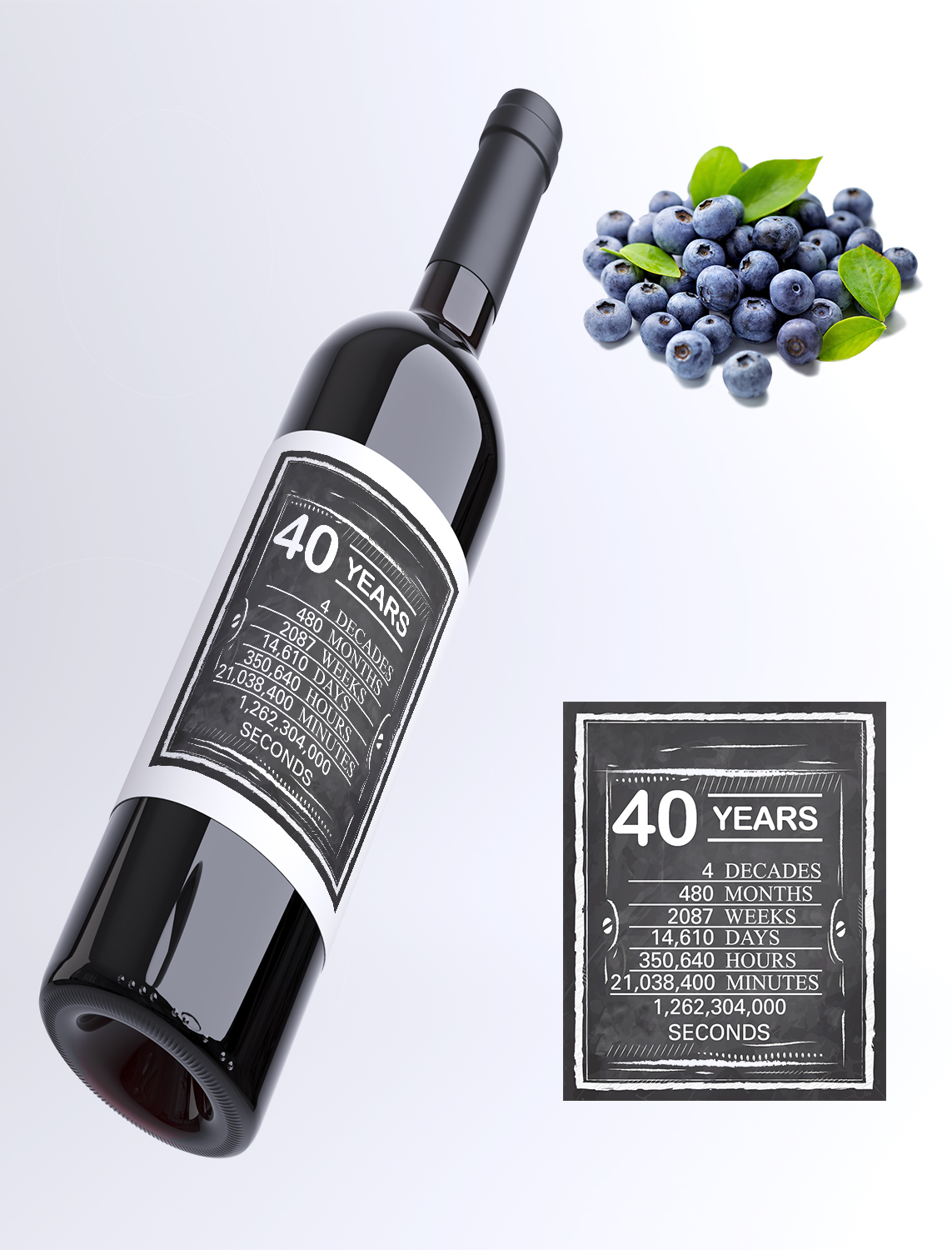 Narodeniny 40 - čučoriedkové víno