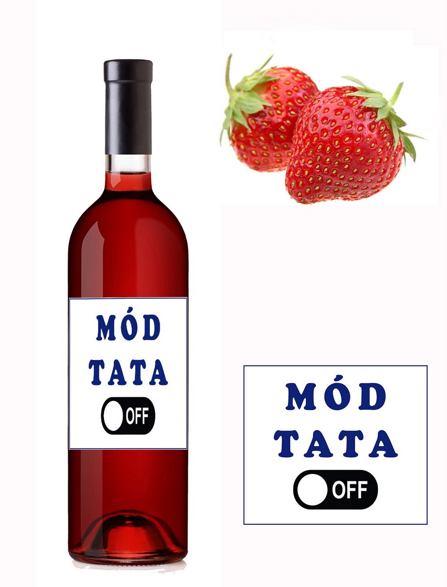 Mod tata - jahodové víno
