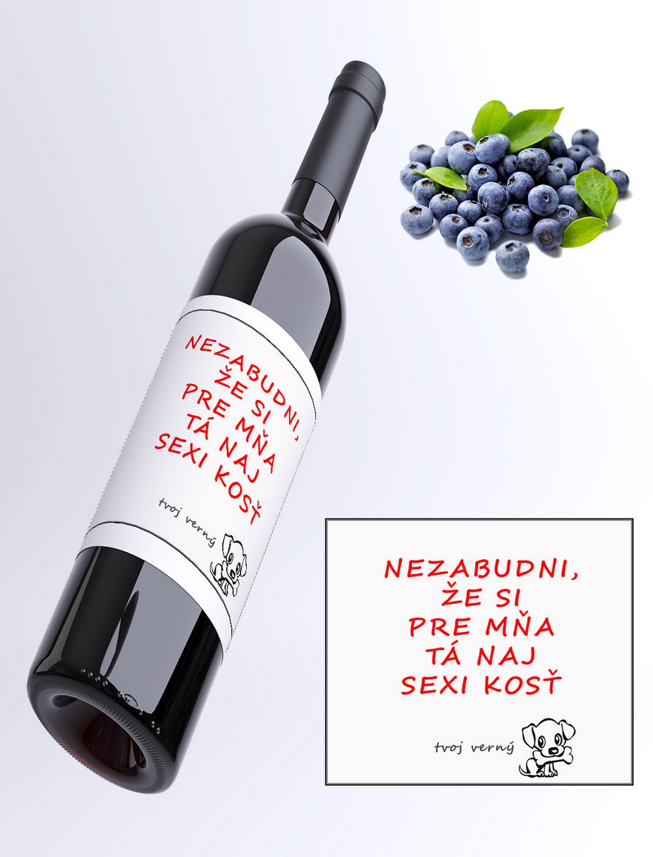 Sexi kosť - čučoriedkové víno