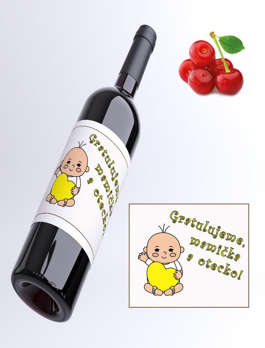 Narodenie dieťatka - višňové víno