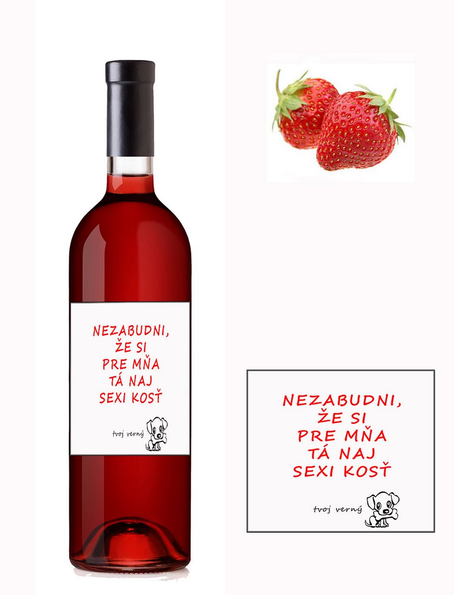 Sexi kosť - jahodové víno