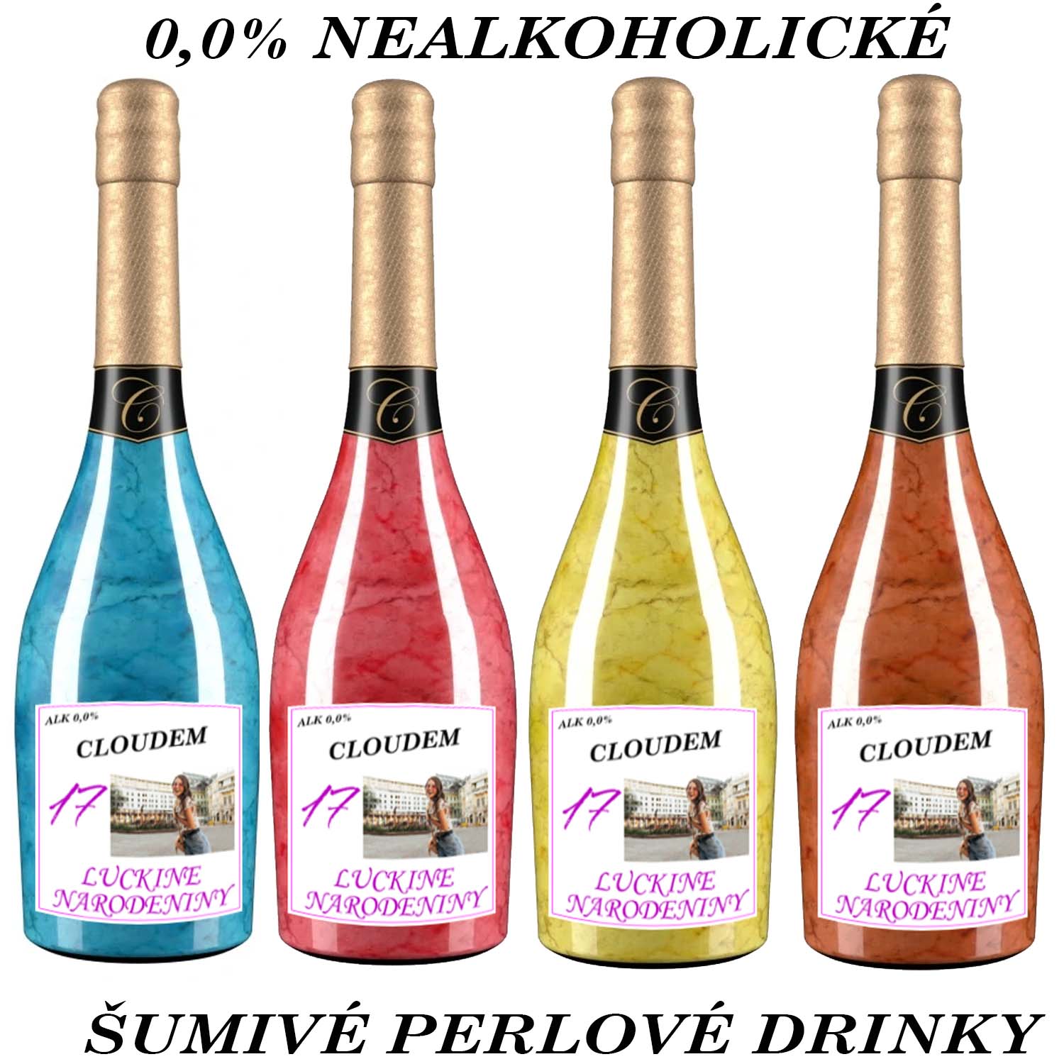 Perlový nealkoholický šumivý nápoj , 0,0% alk.