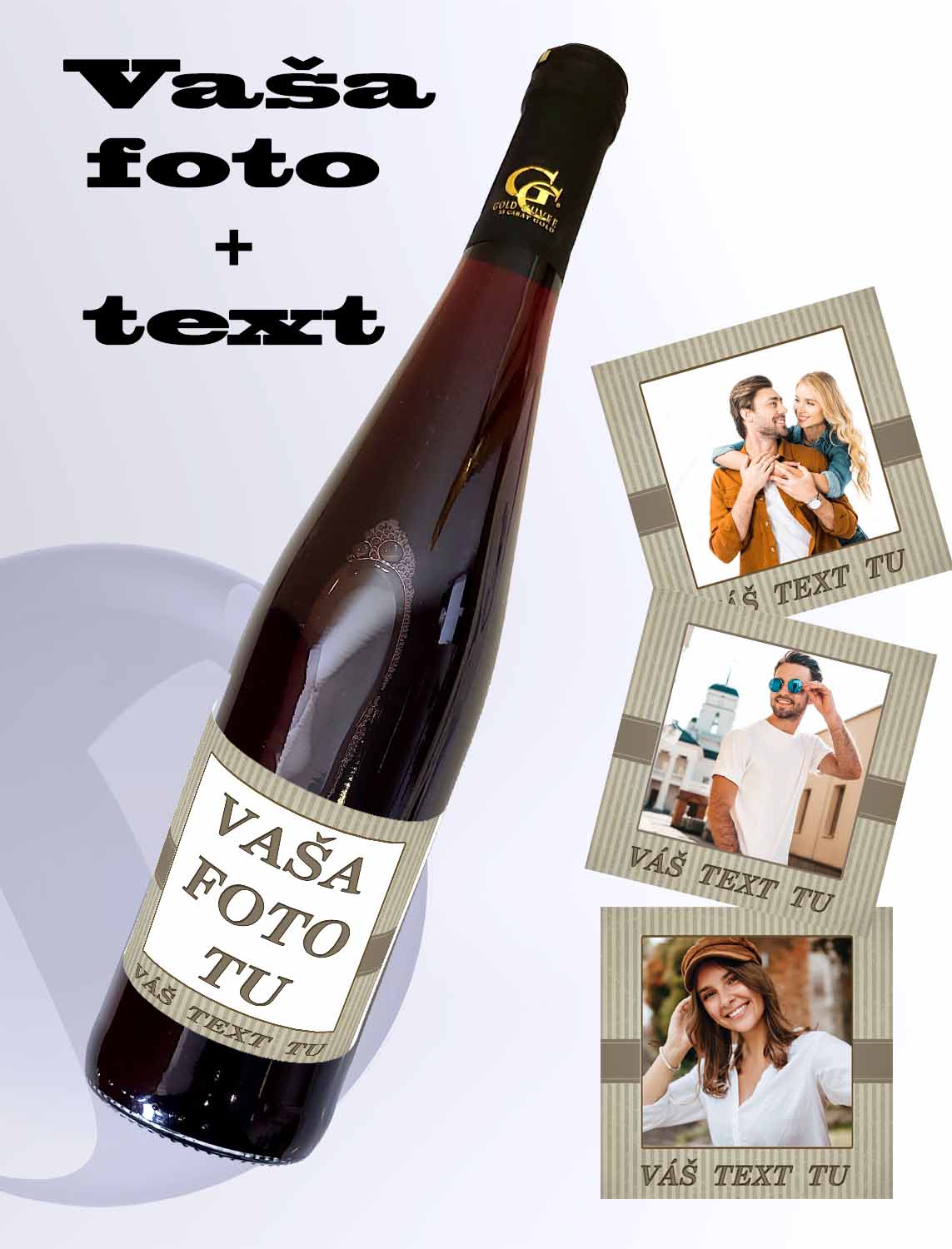 Frankovka Modrá - Foto víno vlastný text a obrázok 0,75L - vintage