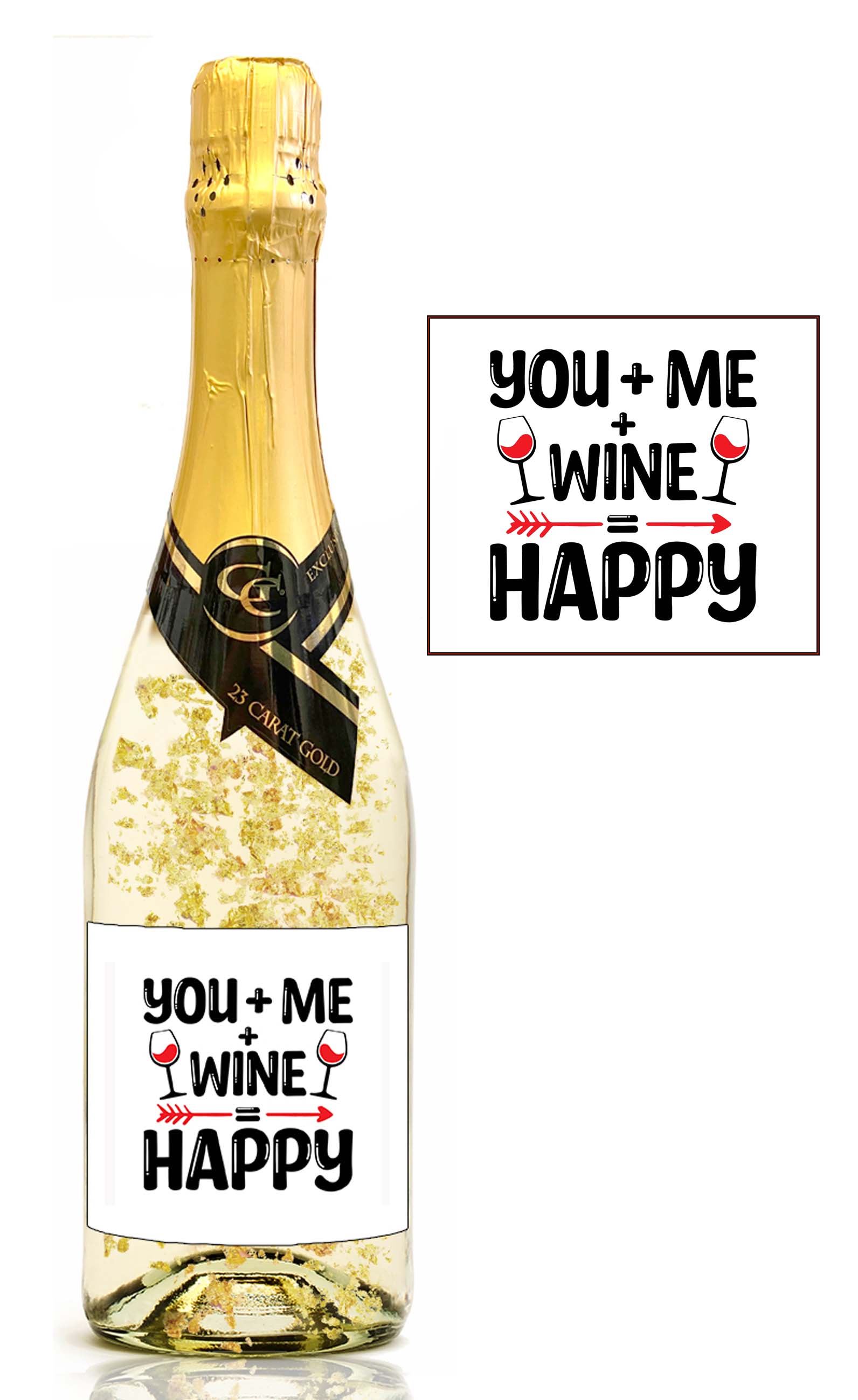  Gold Cuvee šumivé so zlatom - You+me=happy