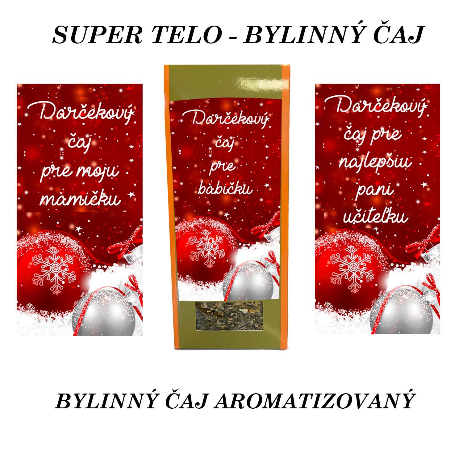 Vianočný darčekový MATE čaj - super telo - váš text