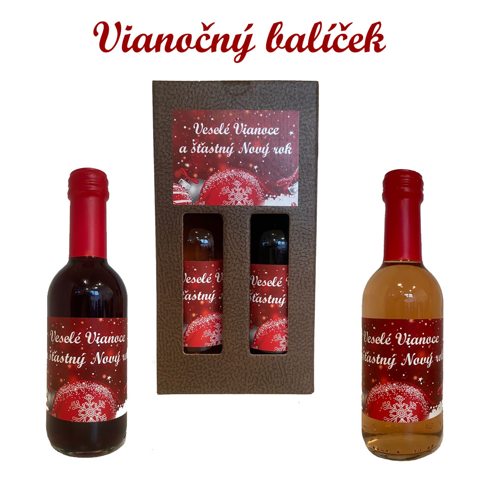 Vianočný darčekový balíček ovocných vín - mini