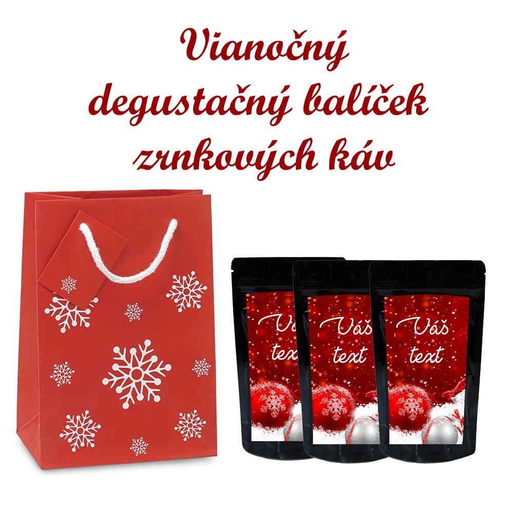 Vianočný balíček - degustačná sada zrnkových káv - Váš text