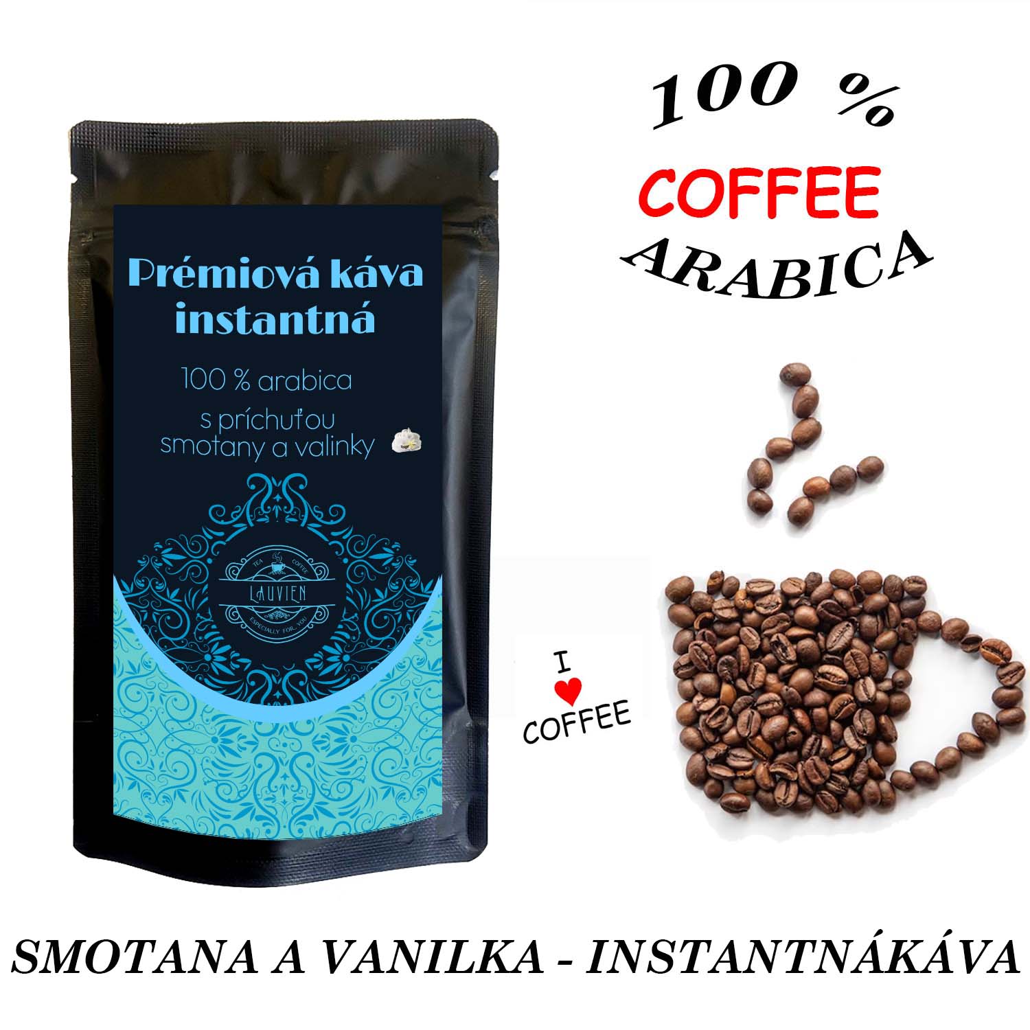 Instatná káva - smotana a vanilka