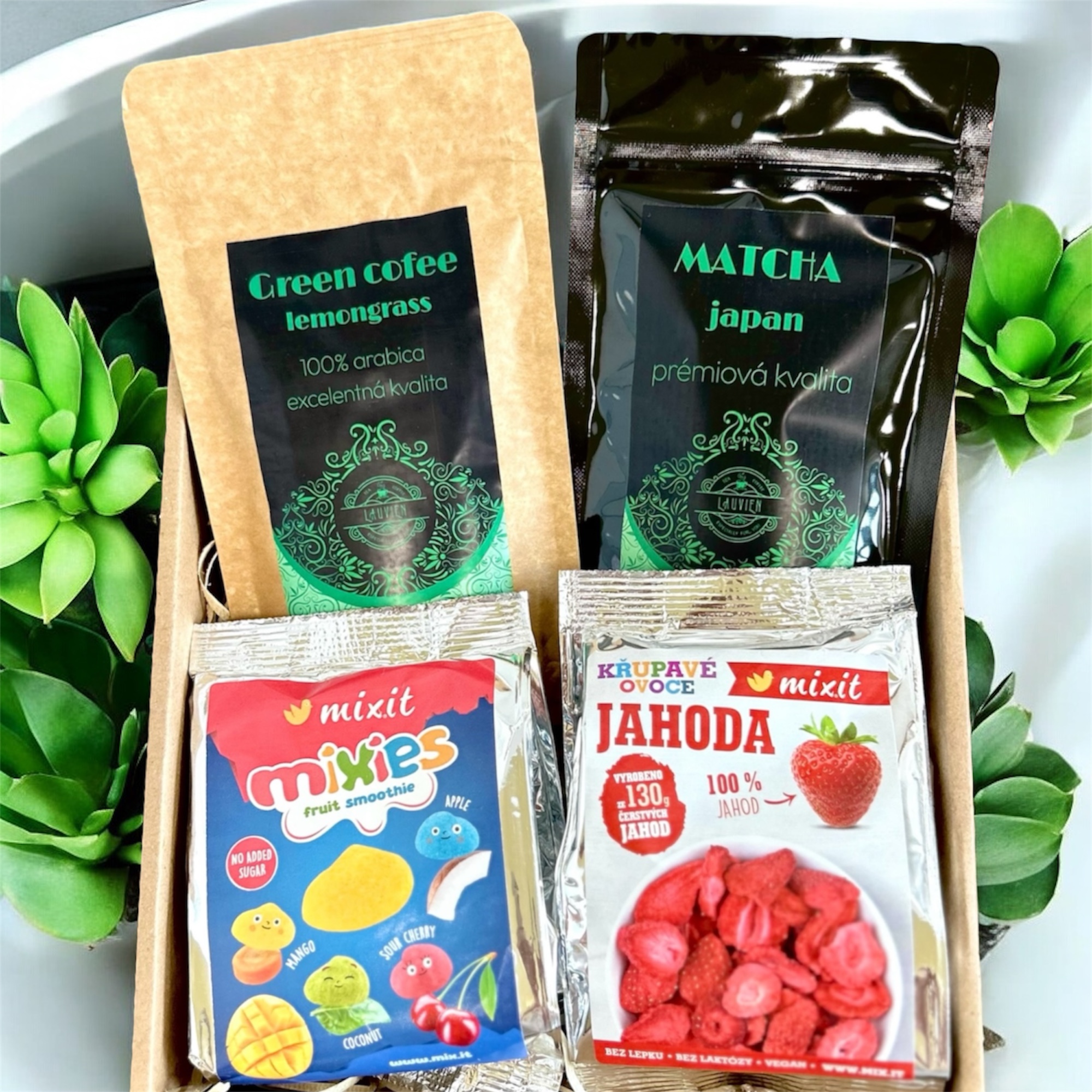 Darčekový kôš - BIO MATCHA + ZELENÁ KÁVA