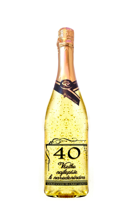 40 rokov Gold Cuvee šumivé víno so zlatom