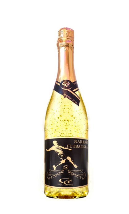 0,75 L Gold Cuvee šumivé víno so zlatom Najlepší futbalista
