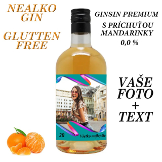 Nealko GINSIN premium mandarinka - Vaše foto + text - farebná vlnka