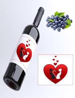 srdce CAT - čučoriedkové víno