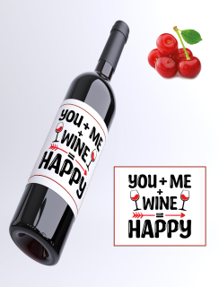 You+me=happy - višňové víno