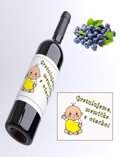 Narodenie dieťaťa - čučoriedkové víno