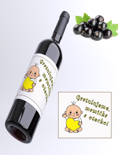 Narodenie dieťaťa - ríbezľové víno