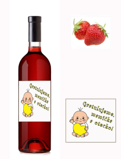 Narodenie dieťaťa - jahodové víno